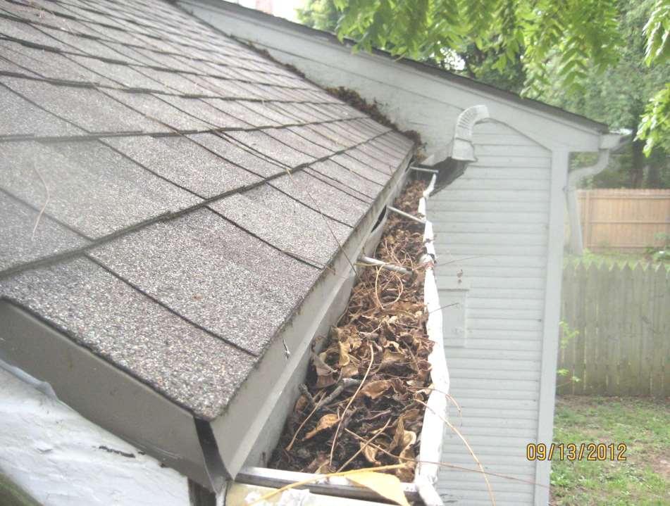 Obstructed gutters cause