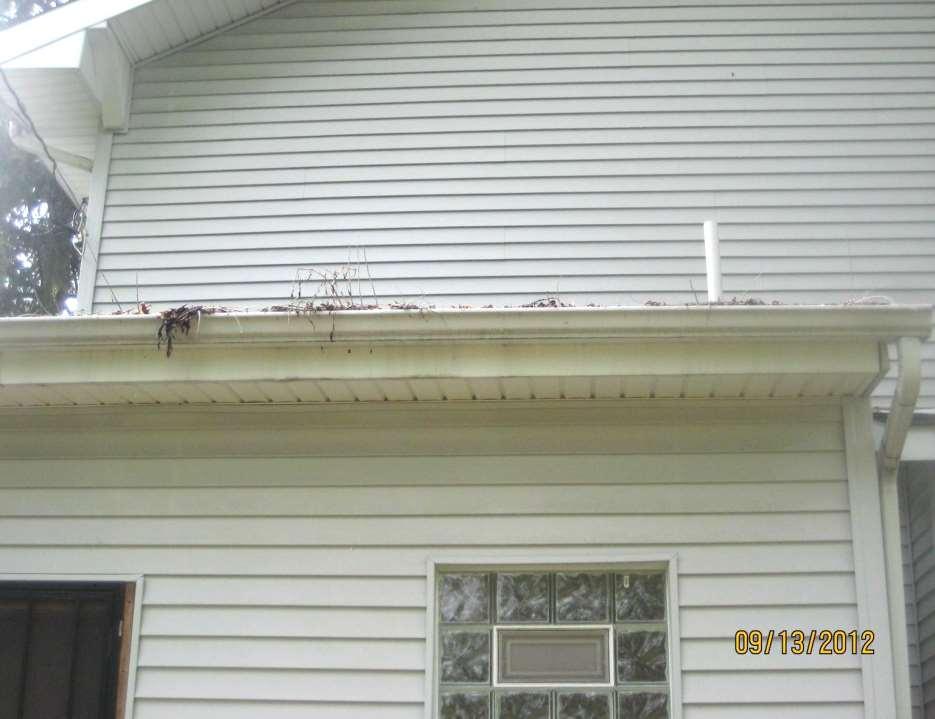 This obstructed gutter will cause