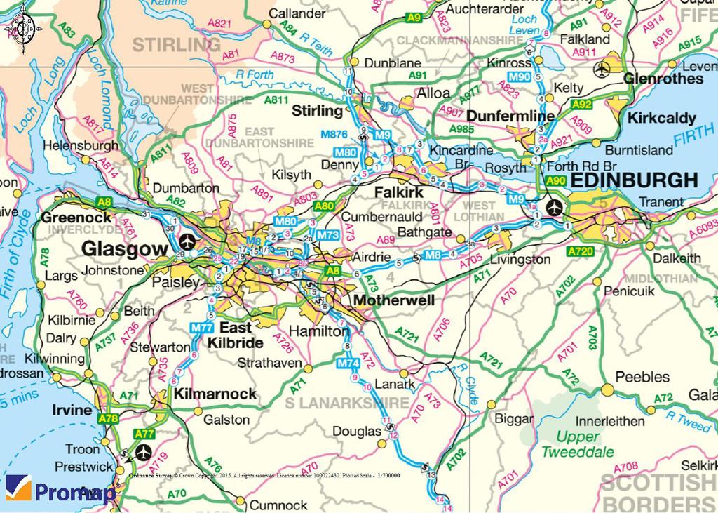 Location Glasgow is Scotland s largest city and third largest in the UK, with a resident population in excess of 600,000 persons and a catchment in excess of 3 million.