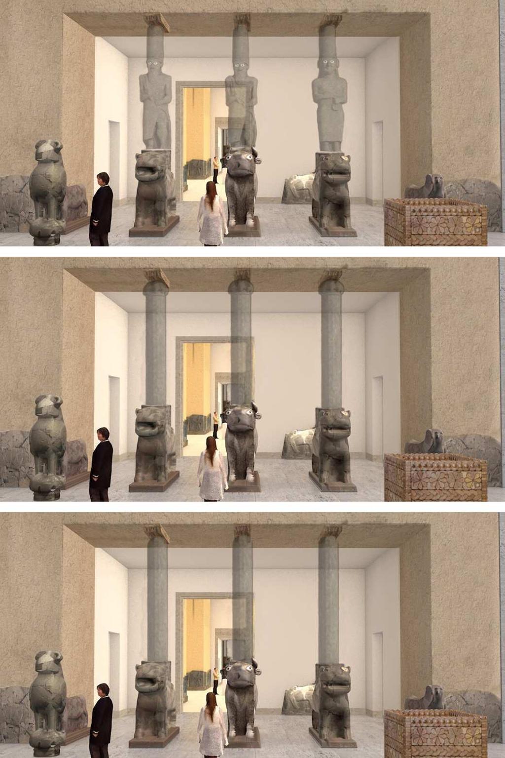 Schmid Material monumentality or virtual multiplicity The unsecured parts - statues, columns with or without capitals, made by stone or wood - could be added in alternation virtually by head-mounted