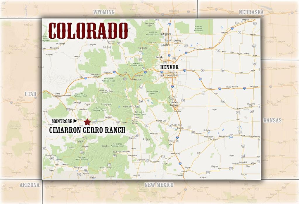 CIMARRON CERRO RANCH CIMARRON, COLORADO 1,163± TOTAL ACRES $1,895,000 Joseph Burns of Lone Eagle Land Brokerage is the exclusive agent of the Sellers. 970.209.4400 JOEY@EAGLELAND.