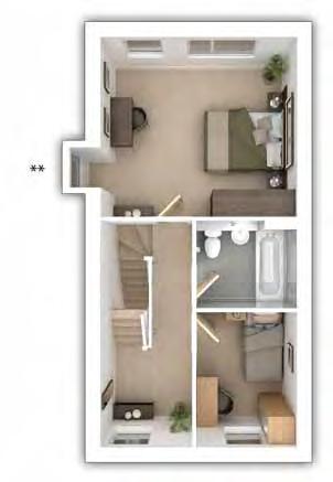 The Ashbury Use of space Ground Floor Kitchen (max.) 3.77m x 2.70m 12'4" x 8'10" Living Room/Dining Area 4.23m x 3.87m 13'11" x 12'8" First Floor Bedroom 3 4.24m x 3.87m 13'11" x 12'8" Bedroom 4 2.