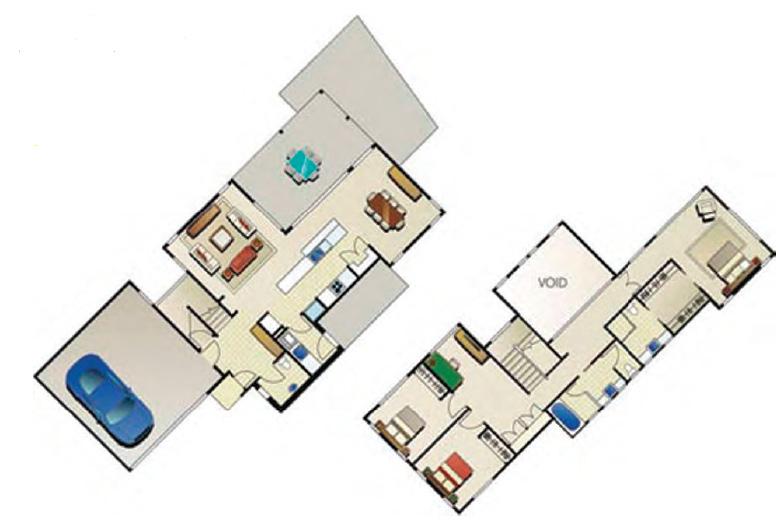 House Type Floor Plan BIRCH - A1 STYLE 3 Bedroom + Study Ground Floor 116m2 Covered Terrace