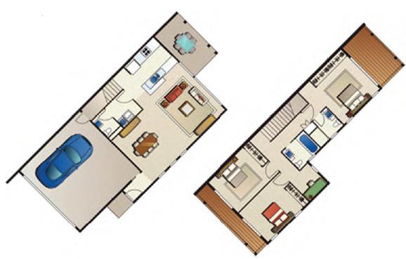 House Type Floor Plan MAPLE- E1 STYLE 3 Bedroom + Study Ground Floor 92m2 Covered Terrace 10m2