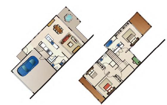 House Type Floor Plan SYCAMORE- E2 STYLE 3 Bedroom + Study Ground Floor 92m2 Covered Terrace 10m2