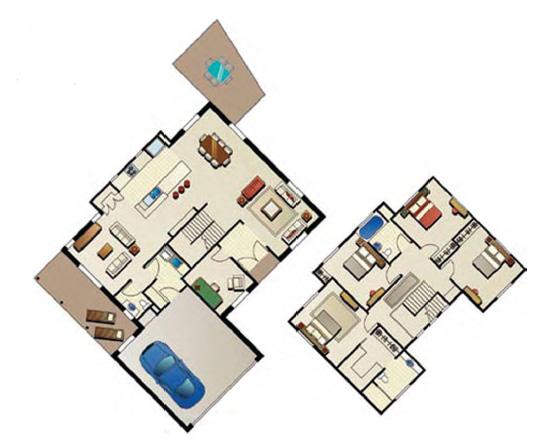 House Type Floor Plan OAK- F STYLE 4 Bedroom + Study Ground Floor 146m2 Covered Terrace 15m2