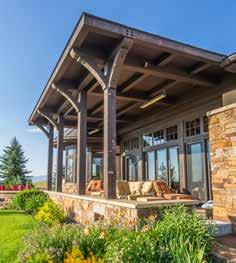including timber accents, real plaster integral walls, stacked stone pillars and exterior accent walls, along with irregular width and length cherry flooring.