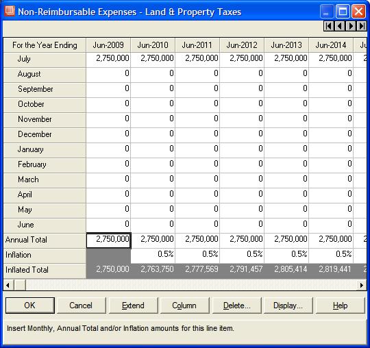 Practice: 1. From the Property menu, select Non Reimbursable Expenses. 2. Click Insert to add a new line. 3.