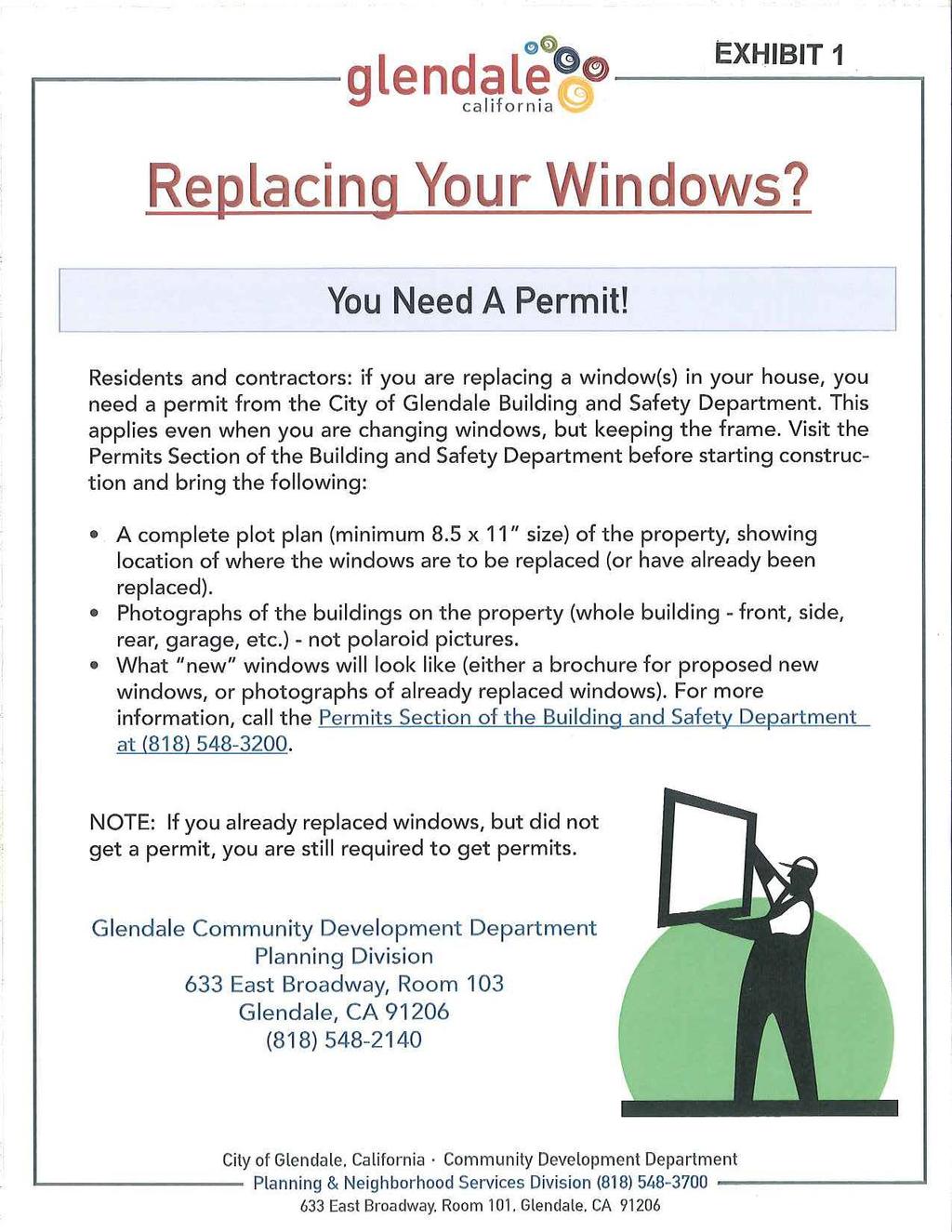 ------------ glen~~!~~@~ E_ x_h_ib_it_1 Replacing Your Windows? You Need A Permit!
