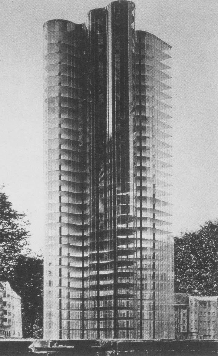 Ludwig Mies van der Rohe, Friedrichstrasse Skyscraper Competition, Berlin, 1919-1921.
