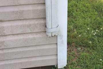 downspouts, leading to