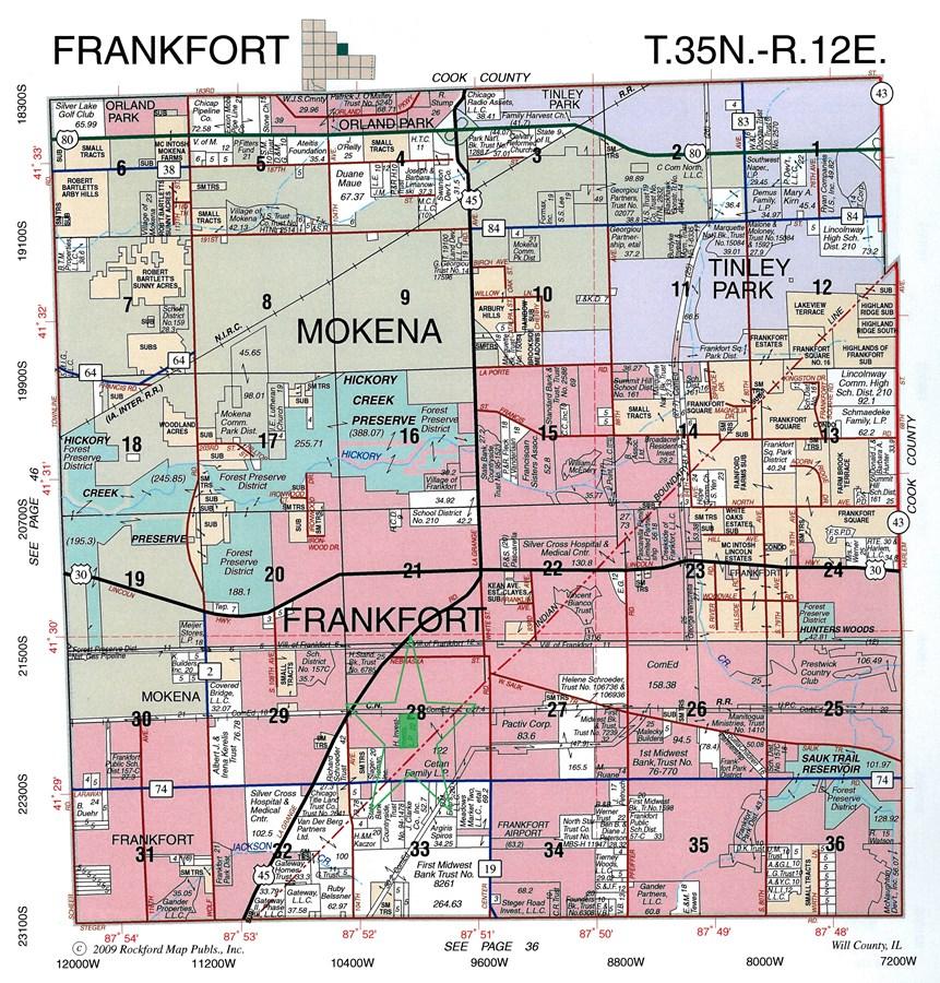*** 815-741-2226 PLAT MAP OF FRANKFORT TOWNSHIP, FRANKFORT, ILLINOIS 22 ACRE INDUSTRIAL SITE Plat