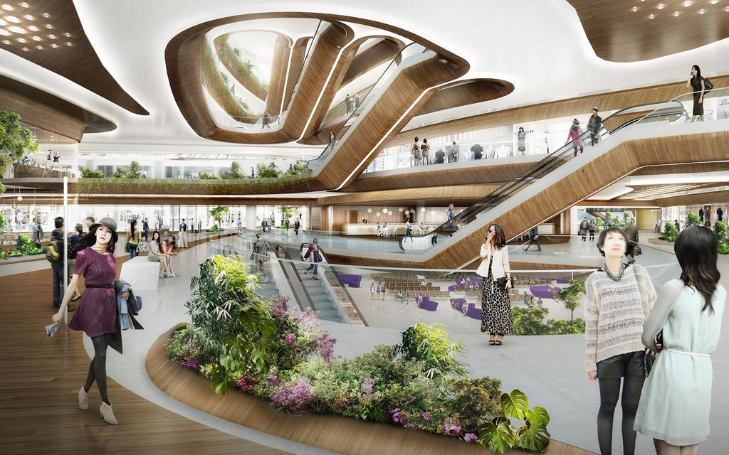 The new 125,000m2 development for Changi airport in Singapore is located at the heart of the airport complex and serves to
