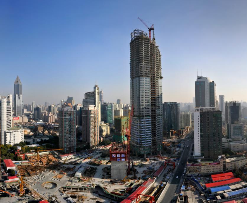 construction of the office towers, shopping mall and one of the hotels are in