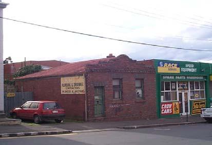 This workshop is located on the northern side of Collins Street near the intersection of Molle Street. It is one of only very few early industrial buildings in the area.