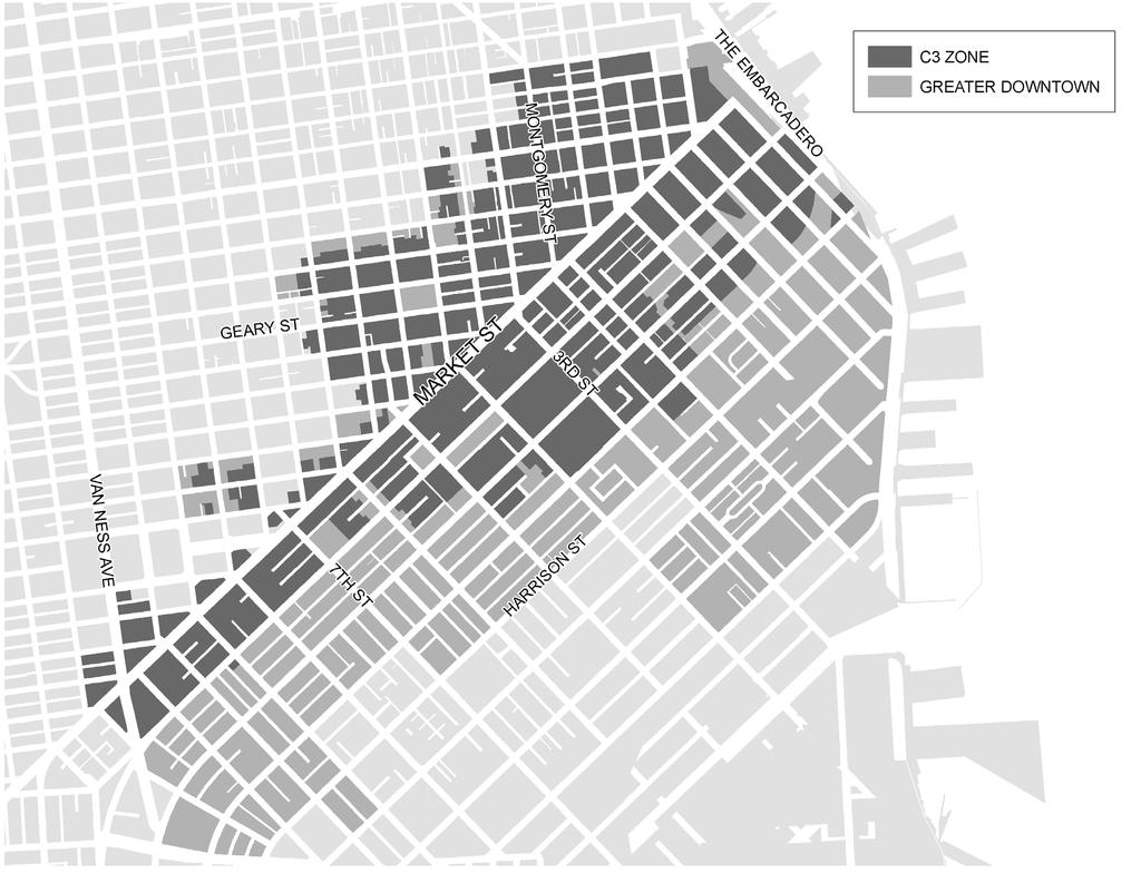 Map 1. Downtown C-3 Zone Data Sources Downtown basis.
