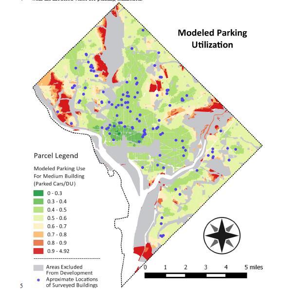 The most significant neighborhood variable was a combination of walkability (measured by block size) and frequency of transit service within walking distance.