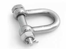 High Corrosion Resistance Stainless Steel D Shackles with Safety Pin Manufactured from Stainless Steel EN10088 1.