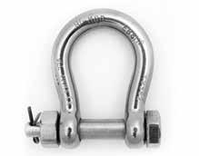 High Corrosion Resistance Stainless Steel Bow Shackles with Safety Pin Manufactured from Stainless Steel EN10088 1.