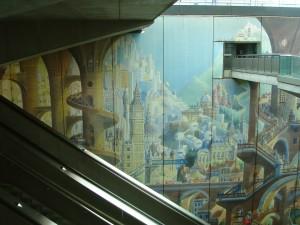 Espace Piranesien Boulevard de Turin 59800 Lille France and painter, Jean Pattou has delivered a huge fresco inspired by the works of