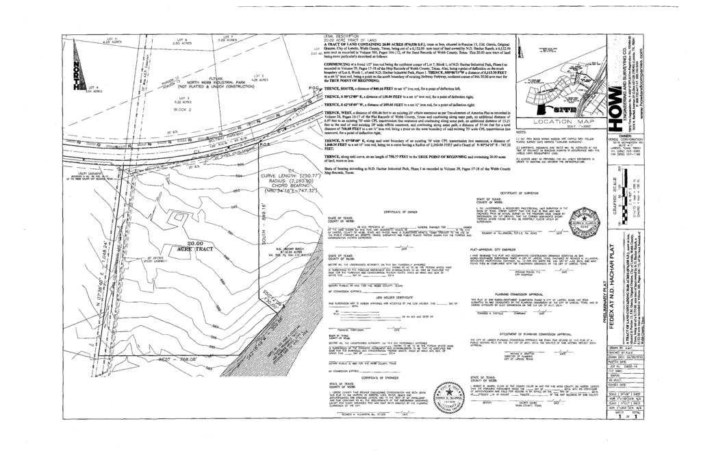 LOT 6.3.133 AC'<ES 20.00 ACRE TRACT OF land A TRACT OF LAND CONTANNG 20.00 ACRES (874,938 s.f.), more or less, situated in Porcion 13, J.M.