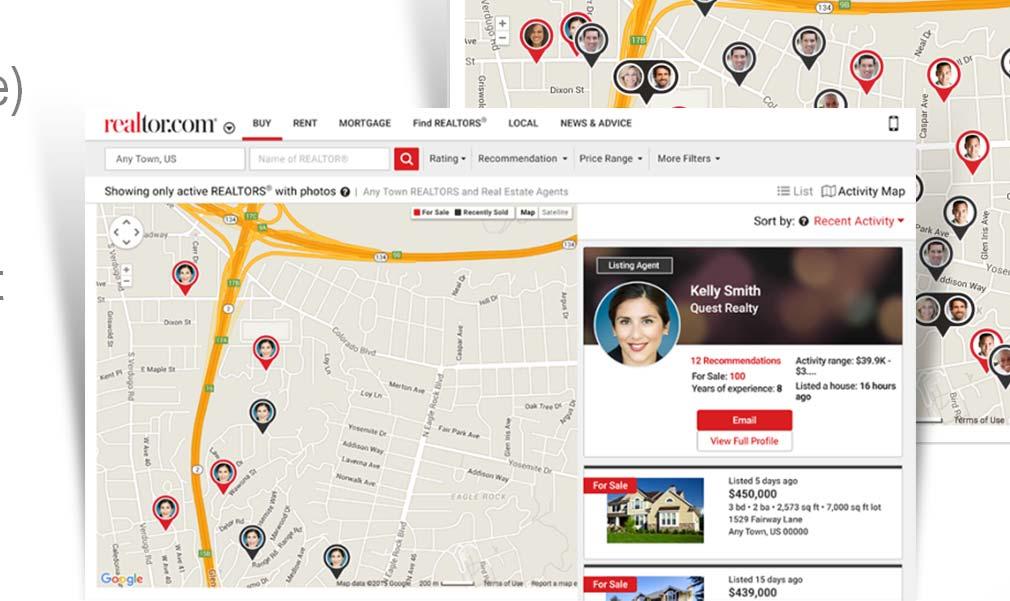 select one agent and see agents mini profile and listings only discovery 1 Data must be
