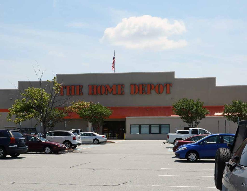 The Home Depot is located adjacent to subject