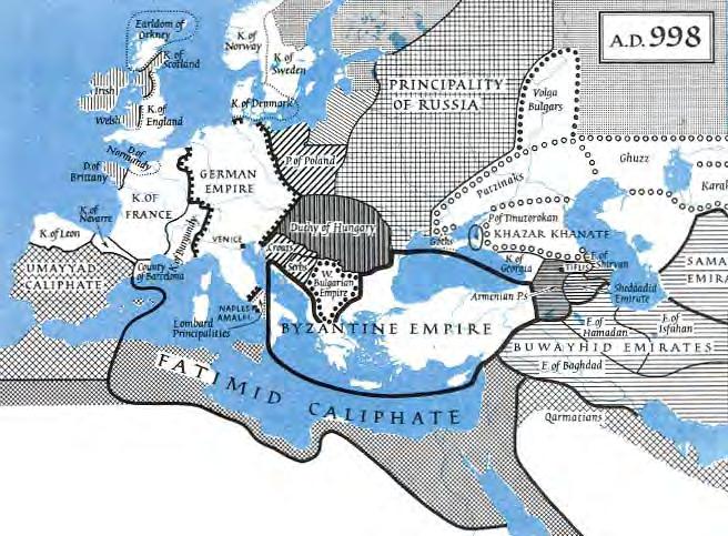 Europe in AD 998 Colin McEvedy, The Penguin Atlas of