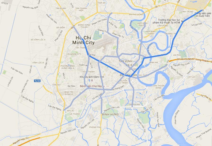integrate Districts 2, 9 and Thu Duc in the east of the city with the central business district (CBD), reducing commuting time between these eastern areas and the CBD by at least 50%.