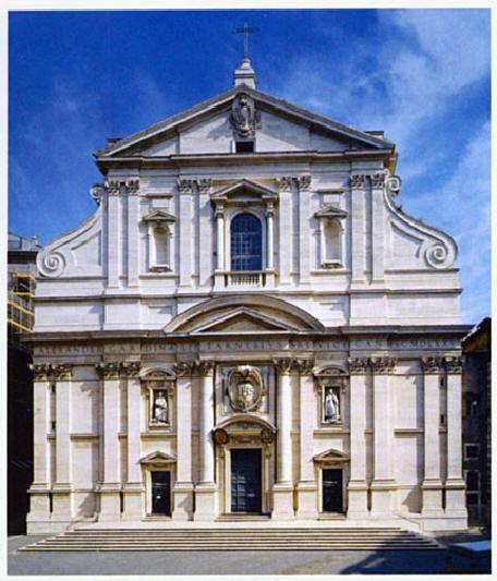 ornamentation il Gesu (Mother church of the Jesuits in Rome) J Central