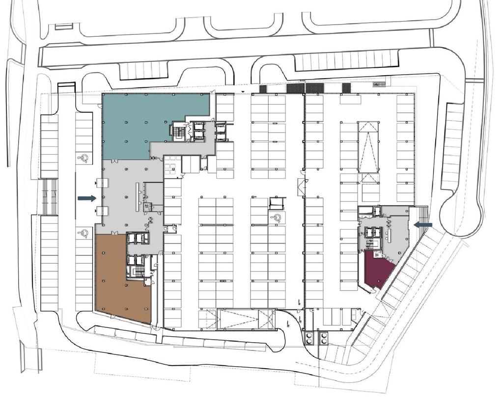 TISCHNERA OFFICE GROUND FLOOR PLAN BUILDING LEVEL: Ground Floor RECEPTION / LOBBY TOTAL FLOOR: 828,40m²