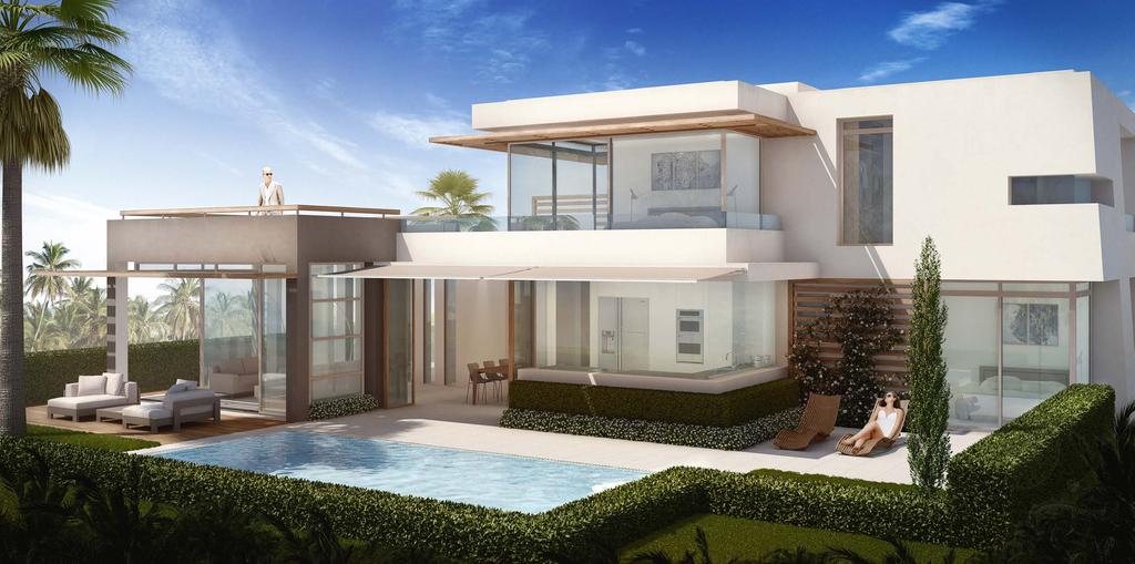 SkyPlus villas Total built area of 363m 2 Large master suite with ensuite bathroom and dressing room Three further double bedrooms with ensuite bathroom and ample wardrobe space High quality fitted