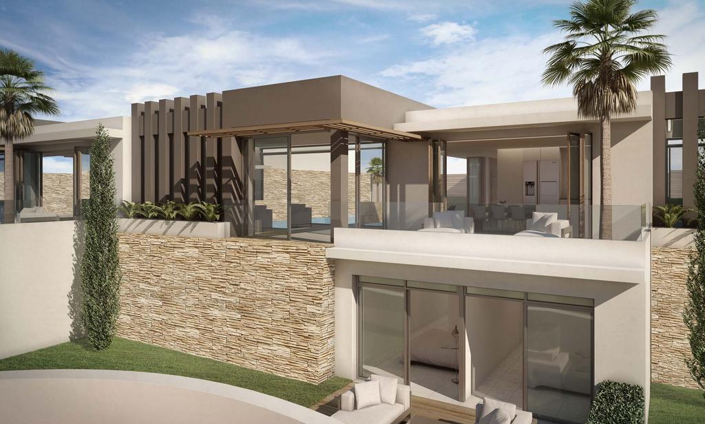SkyEasyliving villas Total built size from 200m 2 Master suite with ensuite bathroom and large wardrobe Two further double bedrooms with ensuite bathroom and ample wardrobe space High quality fitted