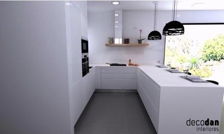 QUALITIES White modern matte kitchen Floor to ceiling