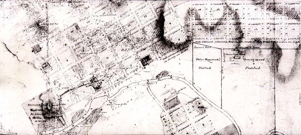 Hoddle's plan of Melbourne and East Melbourne, from 1839 (added to