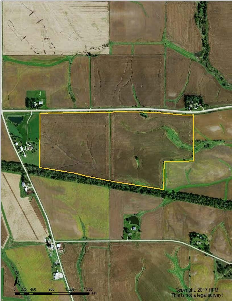 Aerial Photo: Parcel 3 Property Information Parcel 3-136 Acres m/l Location From Martelle: 1¾ miles east on County Road E45. Property is located on the south side of the road.