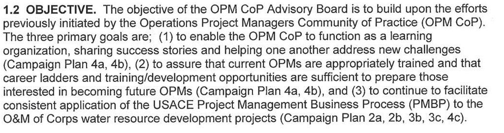 OPM CoP Advisory