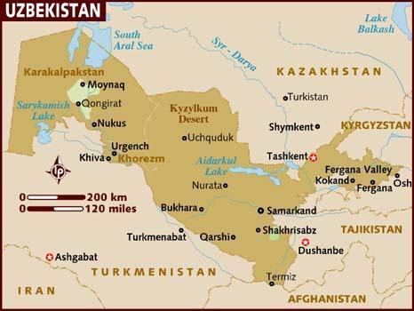 Figure 1: Map Uzbekistan According to the Doing Business 2011 report, in terms property registration Uzbekistan is ranked 135 out 183 countries.