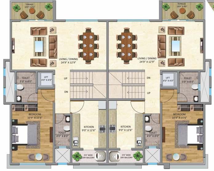 Floor Plan Jasmine (Villa 3) &