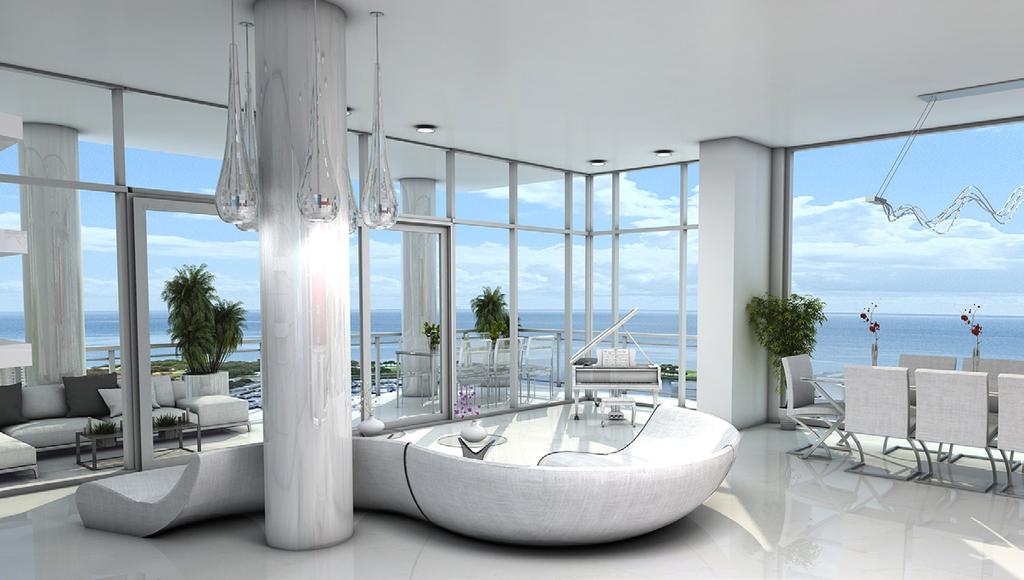 Residence Amenities Free-flowing, spacious floorplans with floor-to-ceiling hurricane proof glass doors and windows overlooking Tampa Bay and Downtown St. Petersburg Up to 11ft.