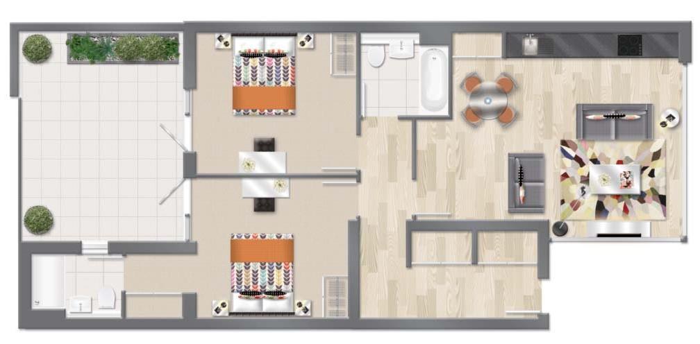 9 x 3.4m 12 8 x 11 2 Internal area External area 81.4 sq.m. 876 sq.ft 20.3 sq.m. 218 sq.ft 1 BEDROOM + STUDY Living/dining inc kitchen 4.5 x 5.0m 14 8 x 16 4 Bedroom 1 3.6 x 3.