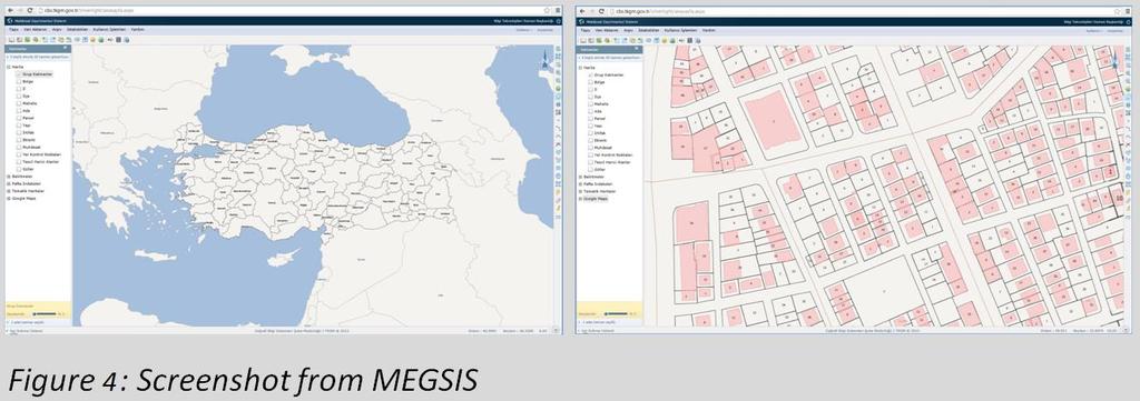 and tested by commercial products. 1.1.3. E-Government Services, collected cadastral data combined with land registry data as a map service is offered to the citizens for information purposes.