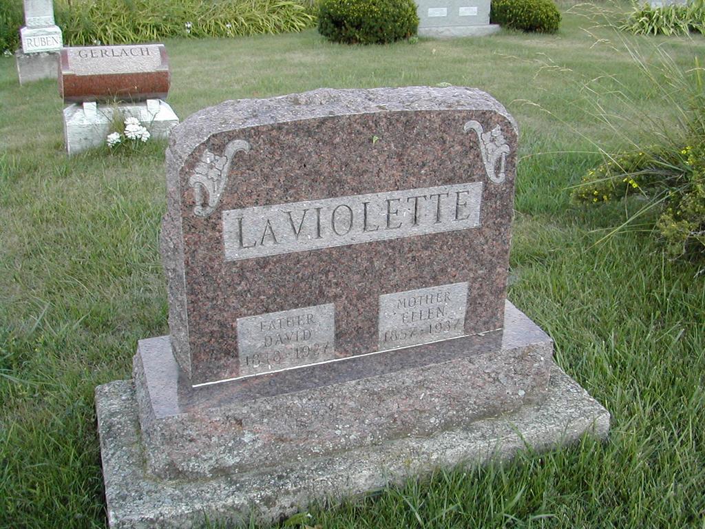 Tombstone of David and Hélène Laviolette, nee Langevin, Precious Blood cemetery. Spouses & Parents Marriage Spouses & Parents Joseph 1757.01.