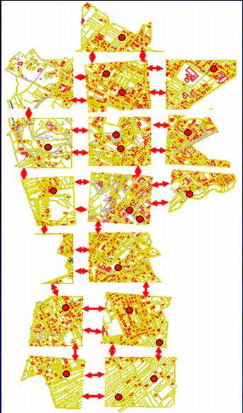 Cadastral map recomposition: piecewise approach The map recomposition refers again to the photogrammetric 2-d block adjustment by independent models, with some extensions.