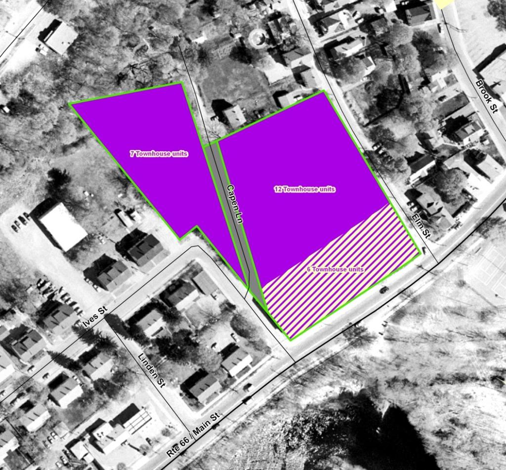 30.10.5.2 LOCATION OF USES AND DENSITY Mixed-use Townhouses (a.k.a. Live/Work units) are permitted on parcels with frontage on Main Street as shown in the diagram.