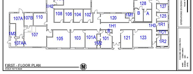 ROOM NUMBER ASSIGNMENT STEPS: 1. Determine location of main entrance a. Although there will be several entrances to any building, there is one that by design is considered the main entrance.