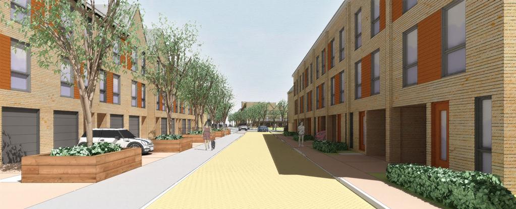 The secondary access into the development will be from Hackbridge Road,