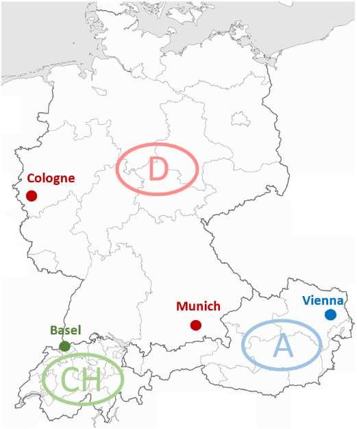 MUNICH, COLOGNE, BASEL AND VIENNA AN INVESTIGATION ON HIGH DENSED CITIES IN DACH-COUNTRIES Purchase price of residential property Rental price (net cold rent) for apartment Owner-occupied flat 70 sqm
