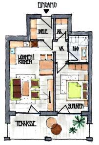 Haus Romeo - Ground Floor Top B1 - Living Area 104.28m 2 Terrace - 10.90m 2 4 Bedrooms 3 Bathrooms 2 parking spaces Net Price - 422,250 euros Gross Price - 506,700 euros Top B2 - Living Area 50.