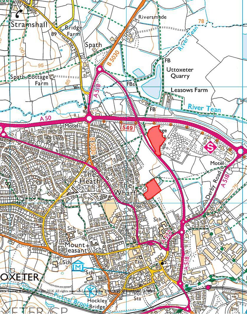 Tenure Both sites are owned freehold by East Staffordshire Borough Council and are available as a whole or in part.